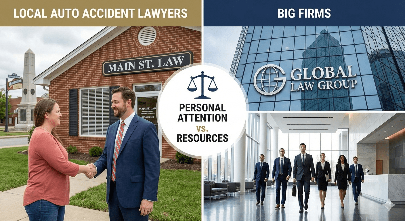 Local Auto Accident Lawyers vs Big Firms: What’s Better for Your Case